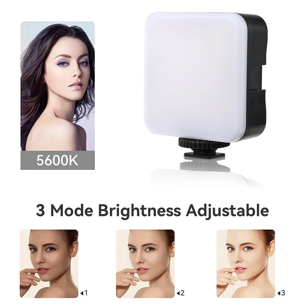 Universal LED mini square outdoor pocket light tripod with rotating top flash