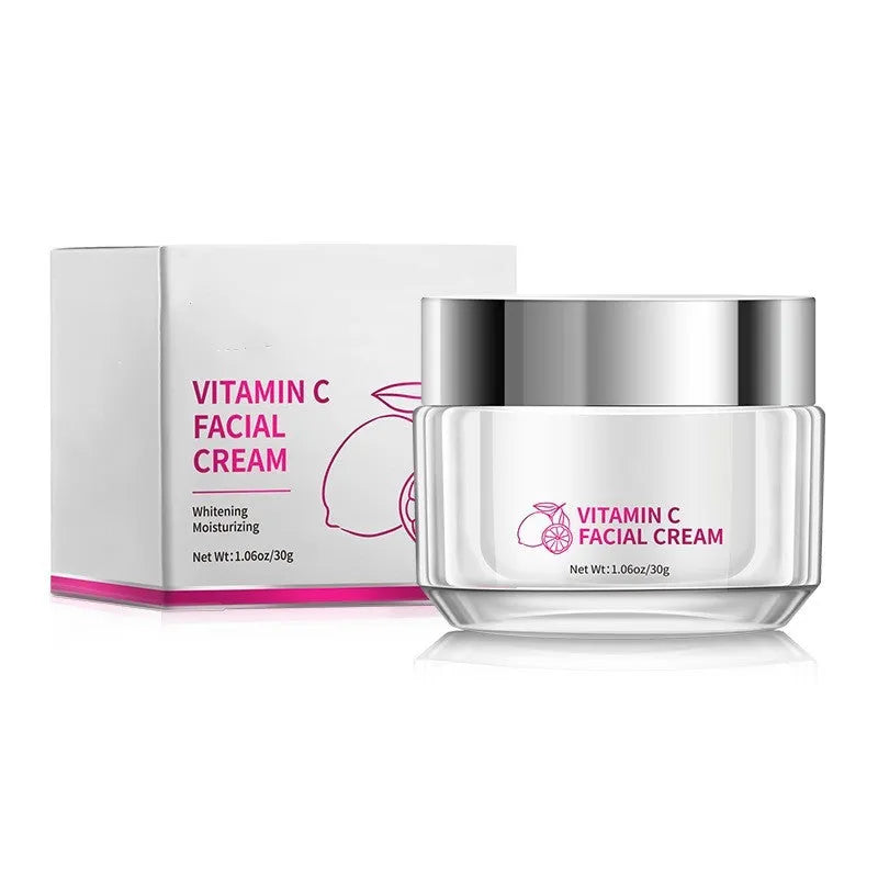 30g Vitamin C Face Cream jar measuring 6cm by 6cm by 5.2cm