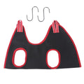 Pet grooming hammock hanging restraint bag set for dogs and cats in four sizes.