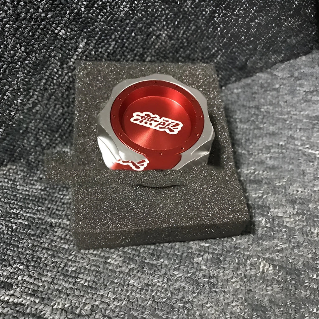Aluminium alloy oil filter cap for Honda cars in red, blue, silver, black, purple, and gold colours
