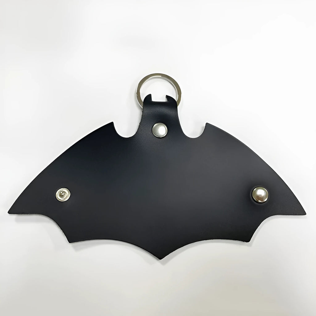 Black PU leather key case measuring 17.6 x 11.8 cm for car key storage