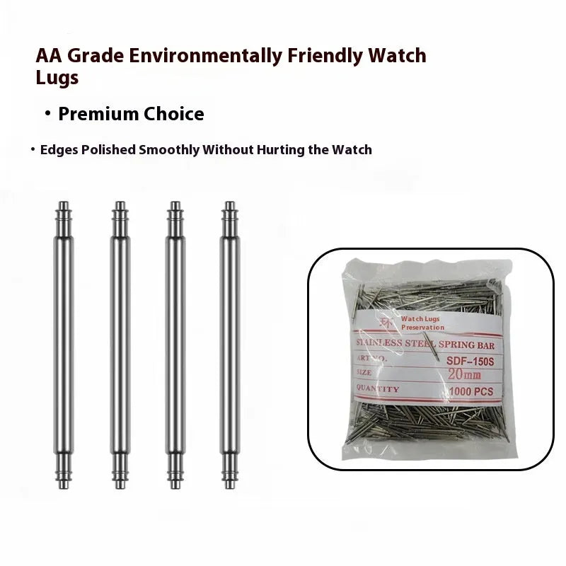 Watch auricular needle spring shaft components in sizes 21mm to 26mm for repair work