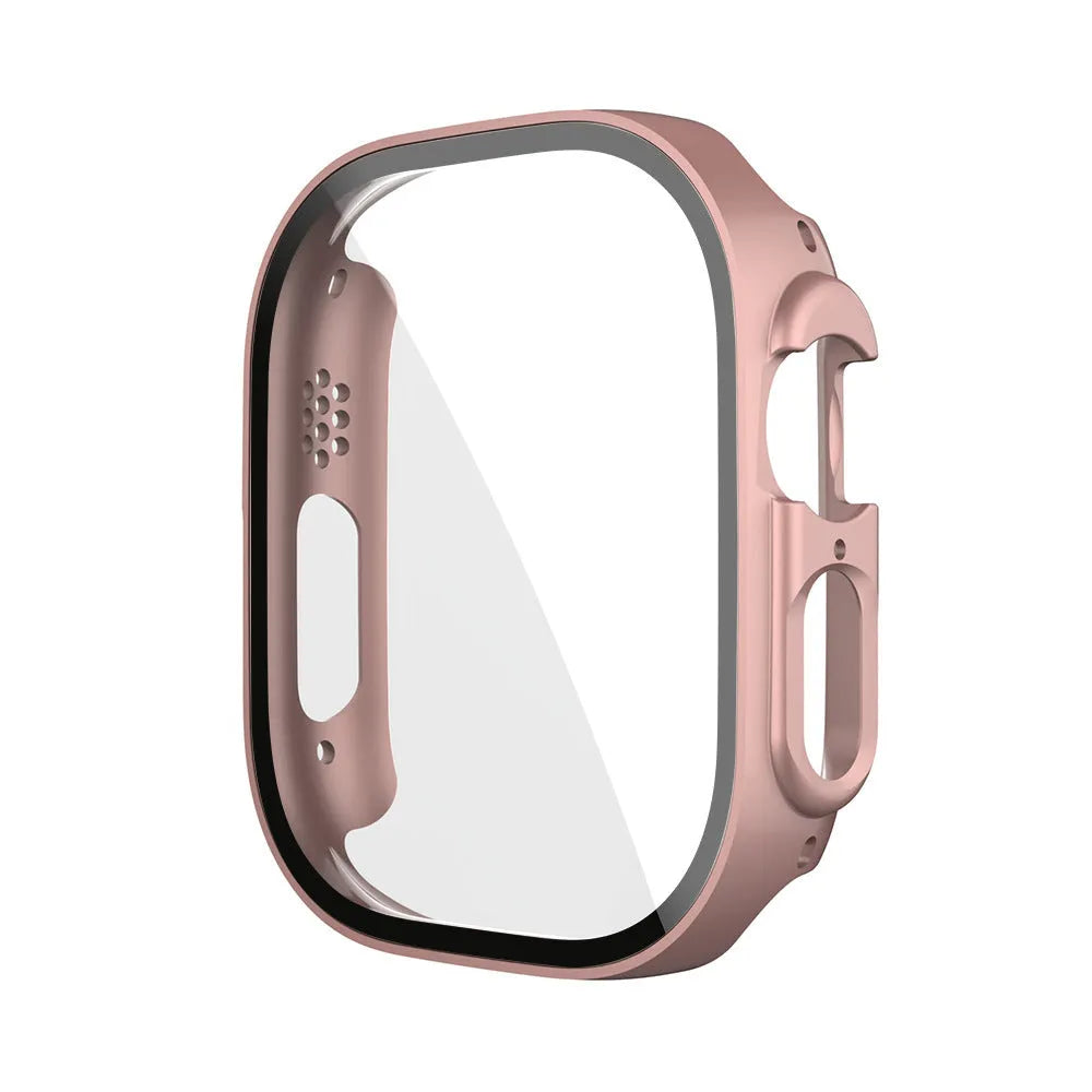 PC tempered film Apple Watch case in various colours and sizes on a watch