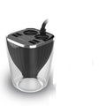 Black mobile phone car charger with Bluetooth USB cigarette lighter ABS 72x62x95mm AC70