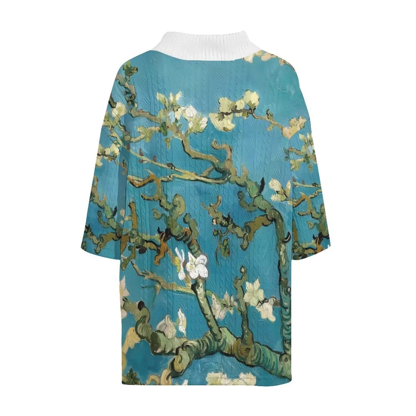 Men's peacock blue 3D printed knitted shorts suit with matching T-shirt top