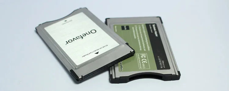 SD to PCMCIA adapter card with stainless steel housing and included 32GB SD card for Mercedes-Benz vehicles