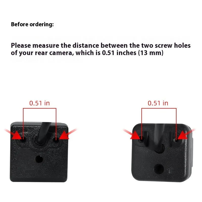 Metal license plate frame bracket with screwdriver for rearview camera, black colour