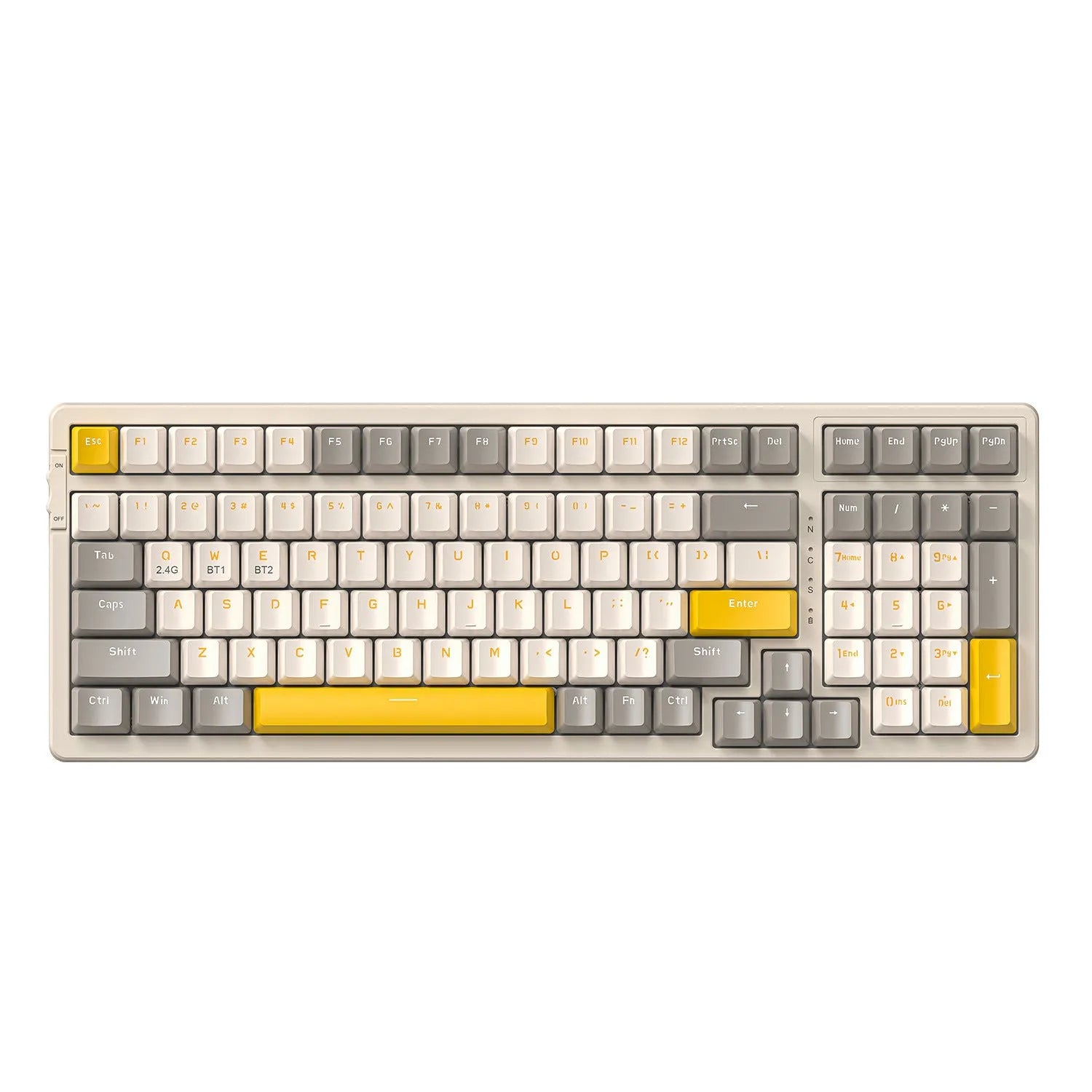 Free Wolf K96 Bluetooth wireless mechanical keyboard with compact 39cm design and red switches
