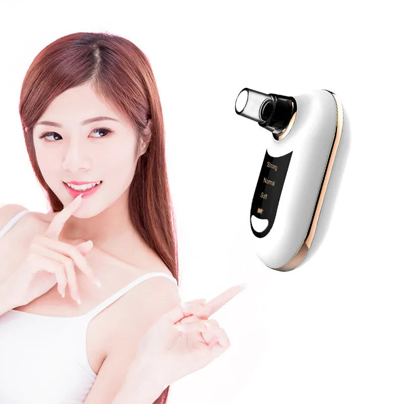 Electric blackhead suction device with 3 gears and ultrasonic vibration in green colour