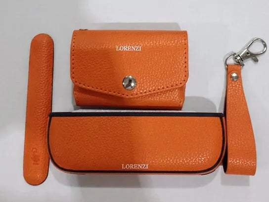 Light luxury storage protective bag in leopard print and yellow colour with a zipper closure.