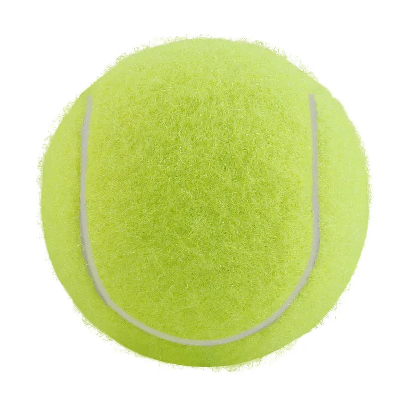 6.3cm rubber tennis ball dog toy in bright colours for bite-resistant play