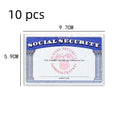 Clear PVC social security card holder with dimensions 9.7 by 5.9 centimetres.