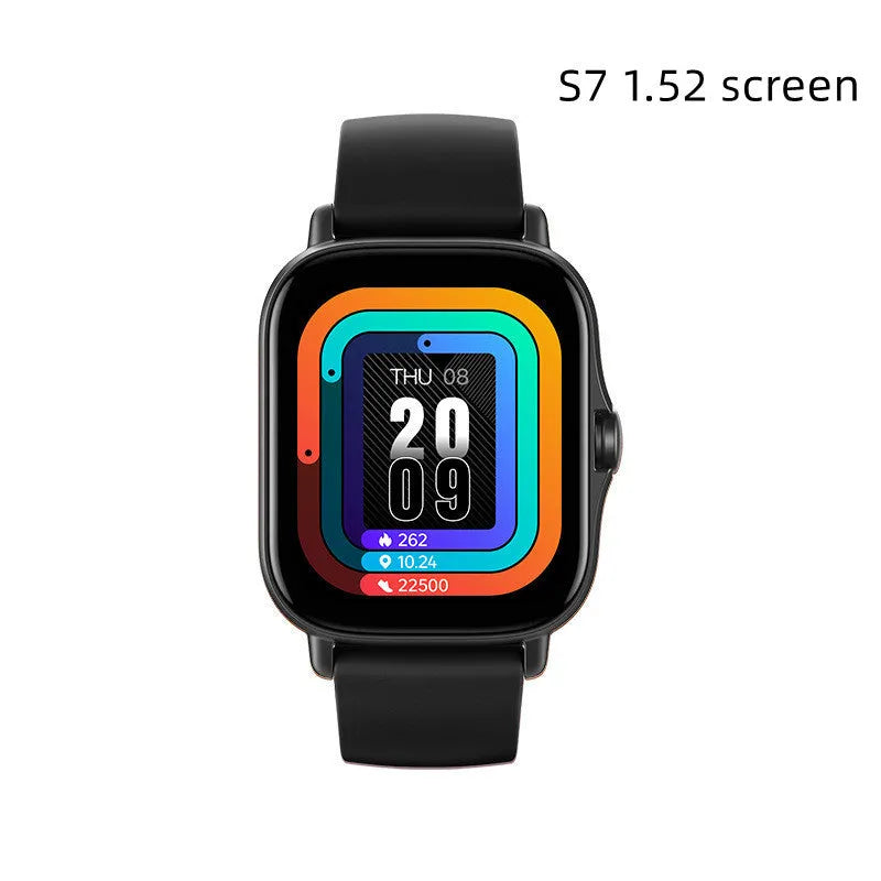 GT20 smart watch with 1.75-inch touch screen and silicone band on wrist