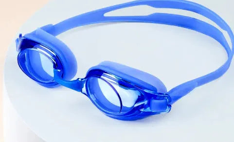 Anti-fog myopia swimming goggles in black with a protective storage case