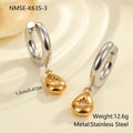 Women's Christmas tree heart earrings stainless steel electroplated 18K gold geometric designs