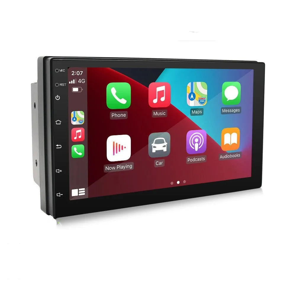 Black universal car MP5 GPS navigation system with 7-inch touchscreen display