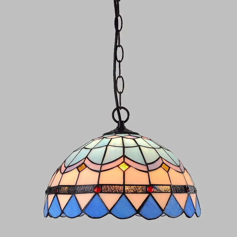 European baroque chandelier with coloured glaze finish and abstract design