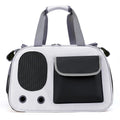 Foldable single shoulder pet carrier bag in black, green, or yellow canvas with large capacity interior