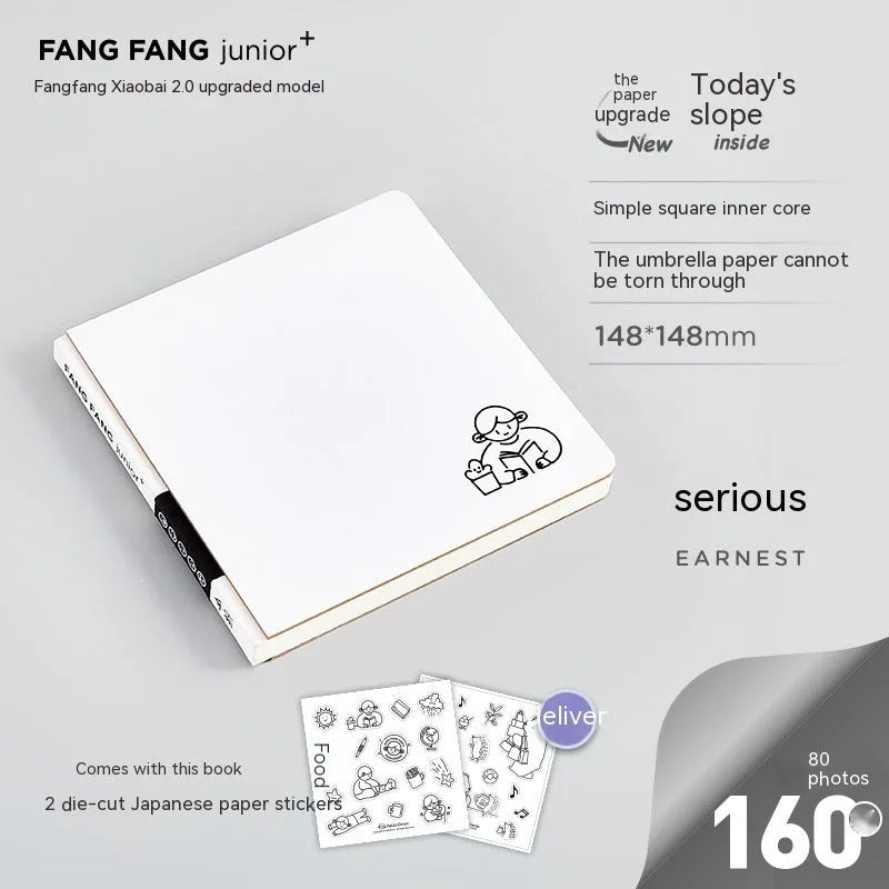 Square girl heart diary notebook with checkered pages, stickers, and colourful cover options