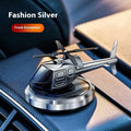 Metal solar helicopter car perfume with rotating blades and formaldehyde removal function in silver, black, or blue