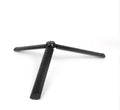 Black aluminium alloy mobile phone tripod and handheld stabiliser with telescopic legs extended.