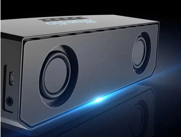 BS-6 black compact rectangular Bluetooth smart speaker on a surface.