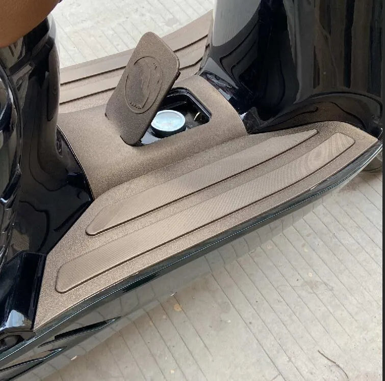 3D rubber motorcycle front foot pad in Black Grey and Bronze Gold colour options