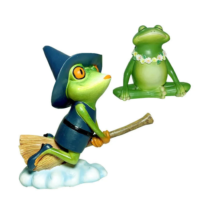 Magic Frog decoration in RDW123 colour, European style micro landscape ornament