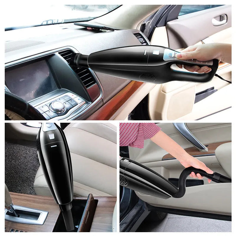 Hypa eighth generation black and orange 12V car vacuum cleaner with cigarette lighter plug