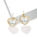 Gold colour alloy clip-on earrings for women with natural summer style