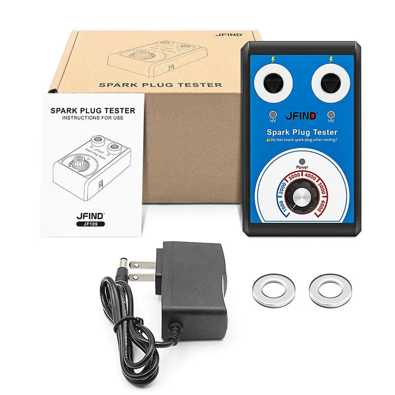 Car spark plug ignition system detector diagnostic tool with compact rectangular design