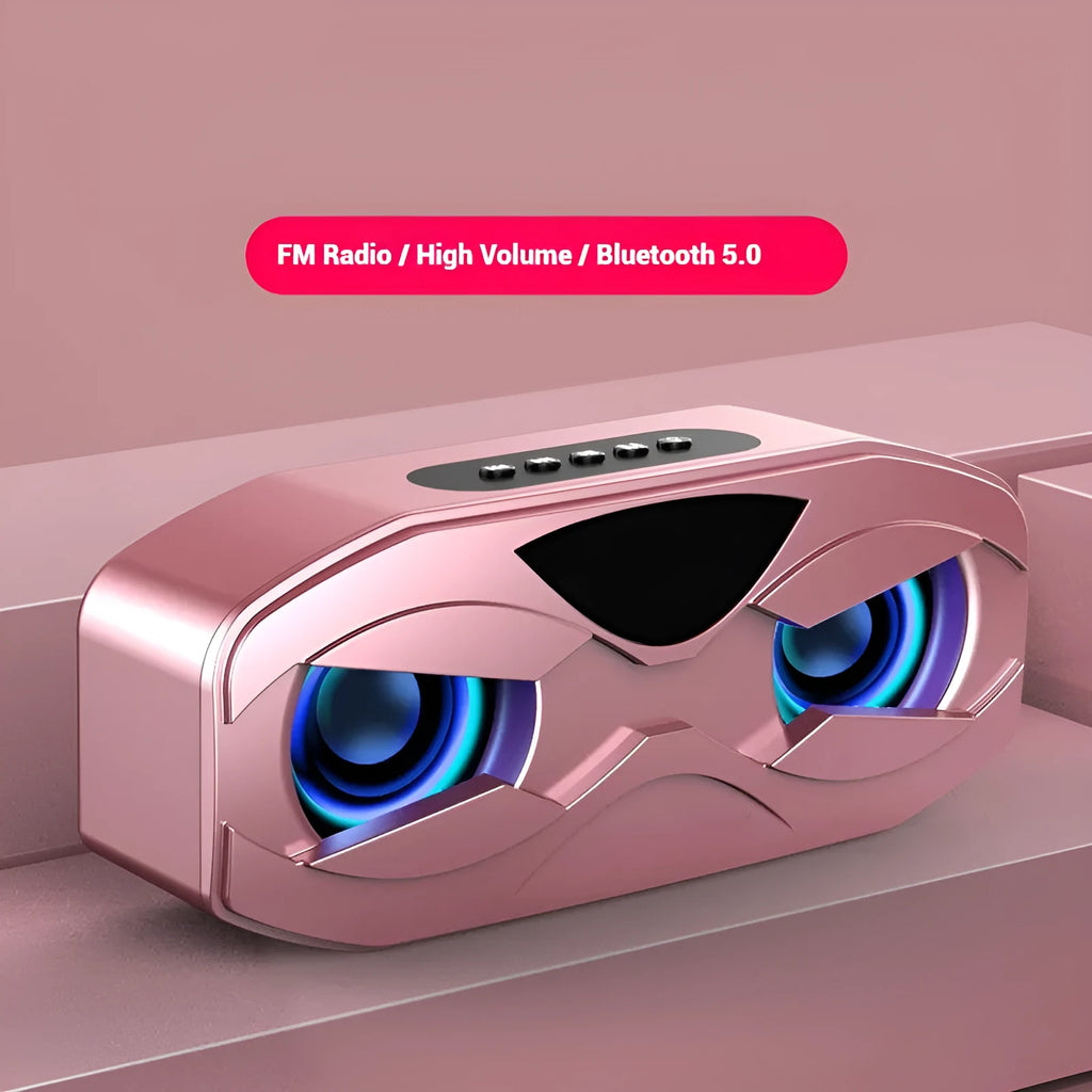 Bluetooth subwoofer small speaker with colourful light, plastic casing, model M5, compact size 175x73.5x54mm, available in multiple colours