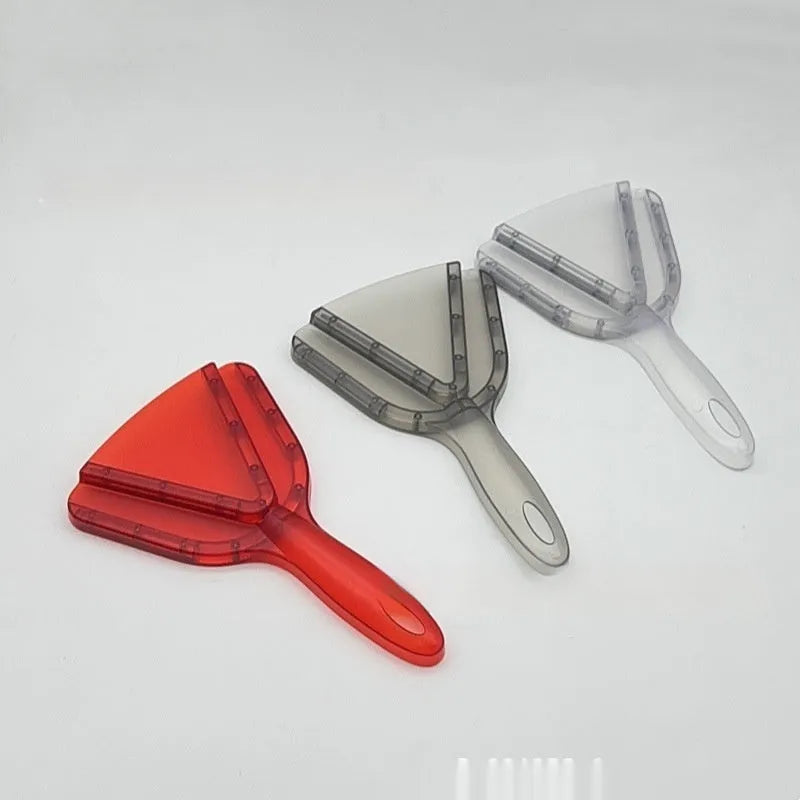 Adjustable telescopic bottle opener with non-slip handle in red, collapsed to show its size.