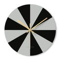 Minimalist transparent tempered glass wall clock with a diameter of 29.5cm on a white wall