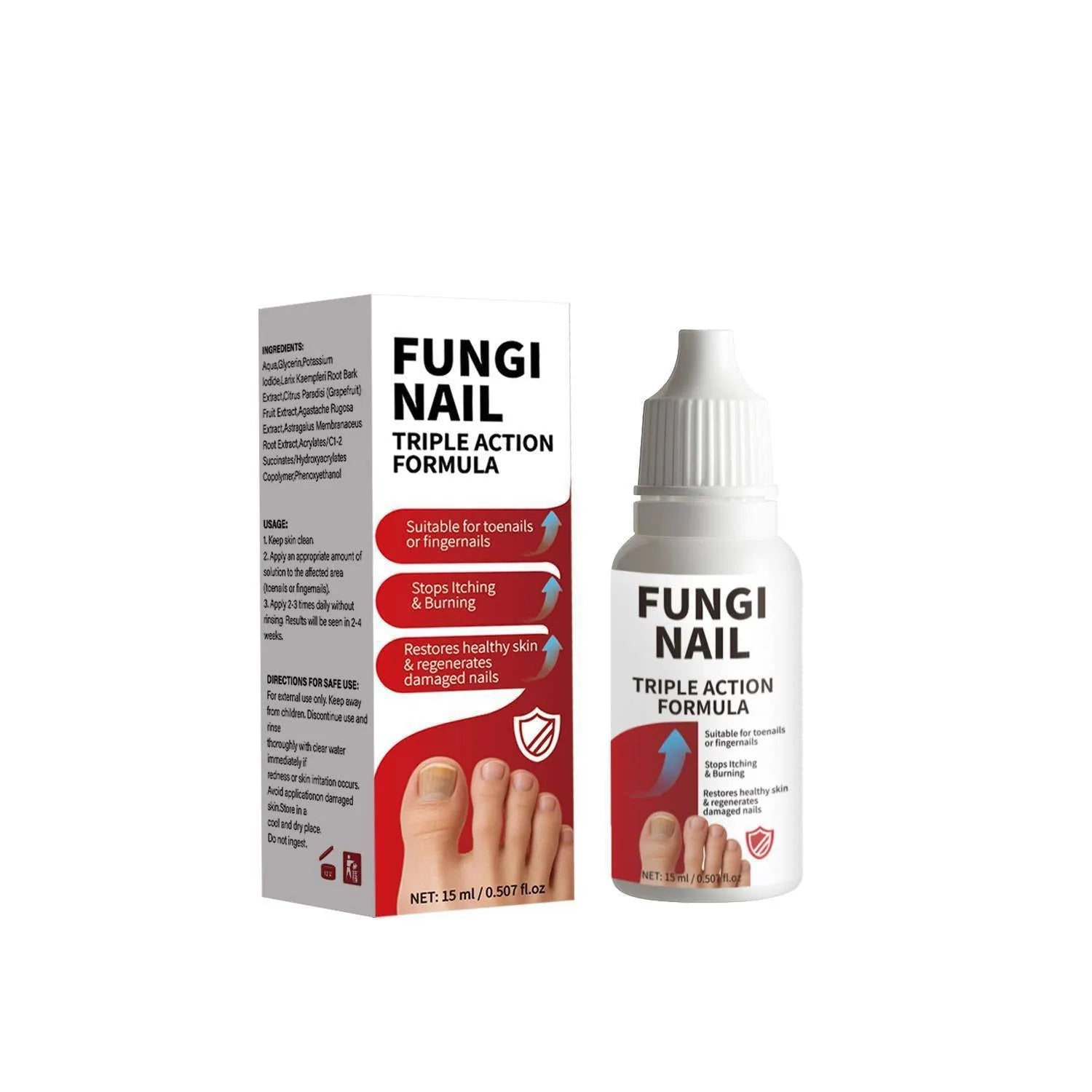 15ml bottle of FP-A072 anti-fungal nail repair solution for cuticle and nail care.