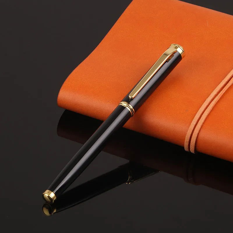 Metal fountain pen with 0.5mm iridium nib in red or black colour options