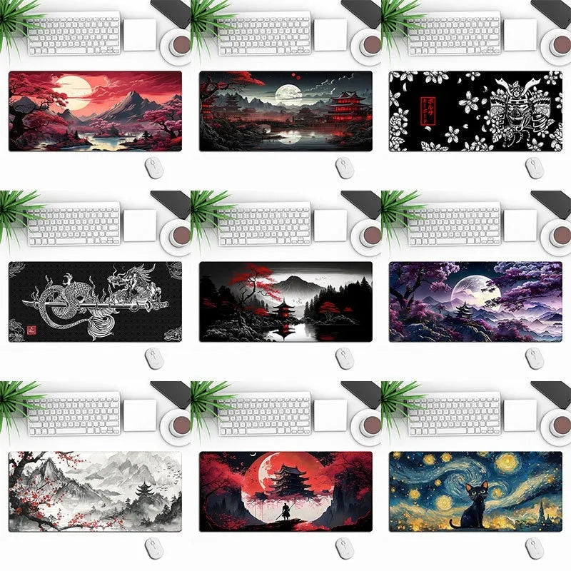 Customisable gaming mouse pad with non-slip base and thermal transfer printed graphics