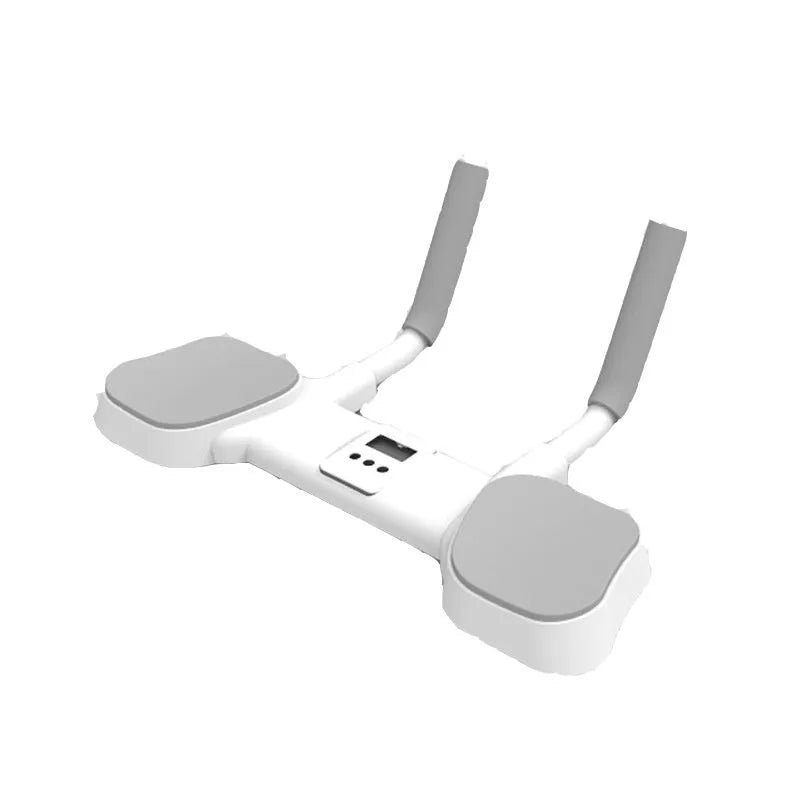 White flat support trainer with alloy aluminium frame and adjustable tension for home fitness