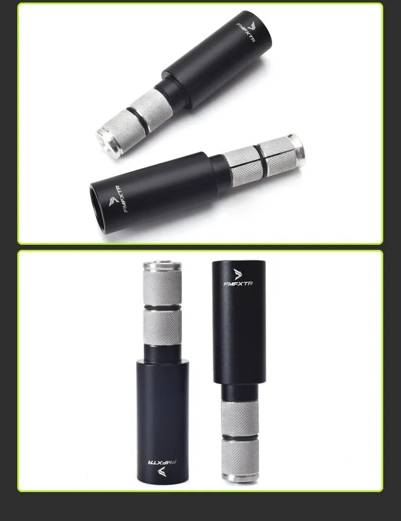 Aluminium alloy bicycle handlebar extension rods showing 15-20mm adjustment range