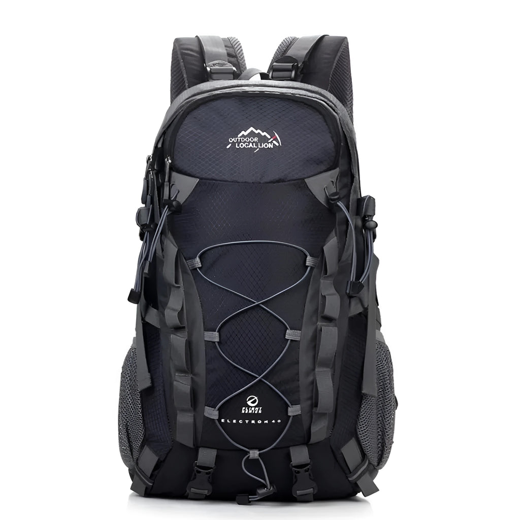 Green polyester leisure sports backpack with 20-35 litre capacity for outdoor activities