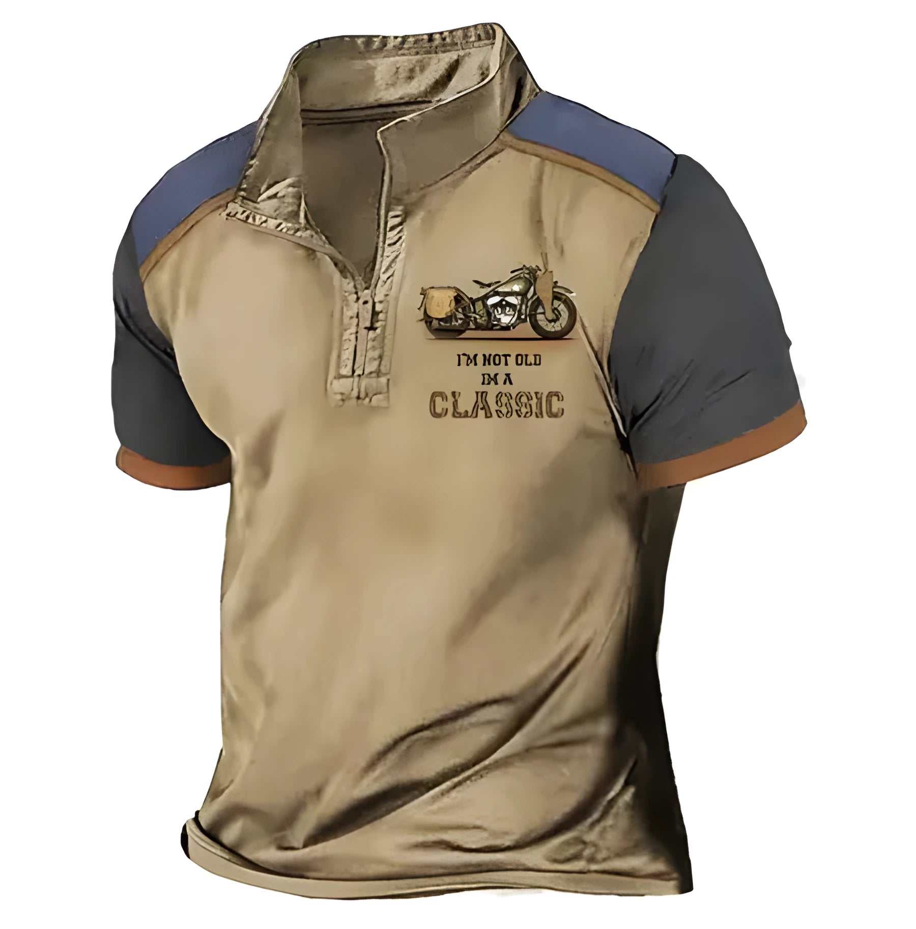 Loose fit digital print polo shirt made from bird eye cloth polyester fabric for golf.