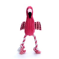 Colourful animal-shaped corduroy squeaky dog toy with reinforced stitching