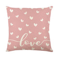 Square 45x45cm pillow cover with printed plaid heart Valentine's design in multiple colour options