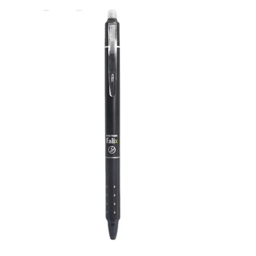 Blue and black 0.5mm erasable push gel pen for school students