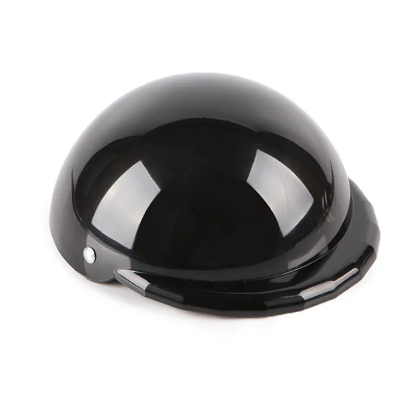 Plastic dog motorcycle helmet in solid colours with Japanese South Korean style design