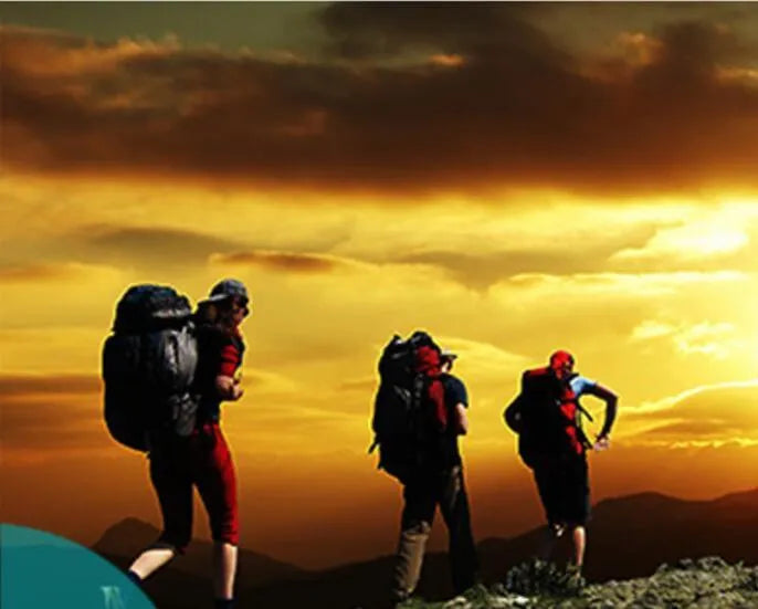 Rechargeable aluminium LED headlamp with adjustable elastic headband, showing 360-degree rotation and Hawkeye lens.