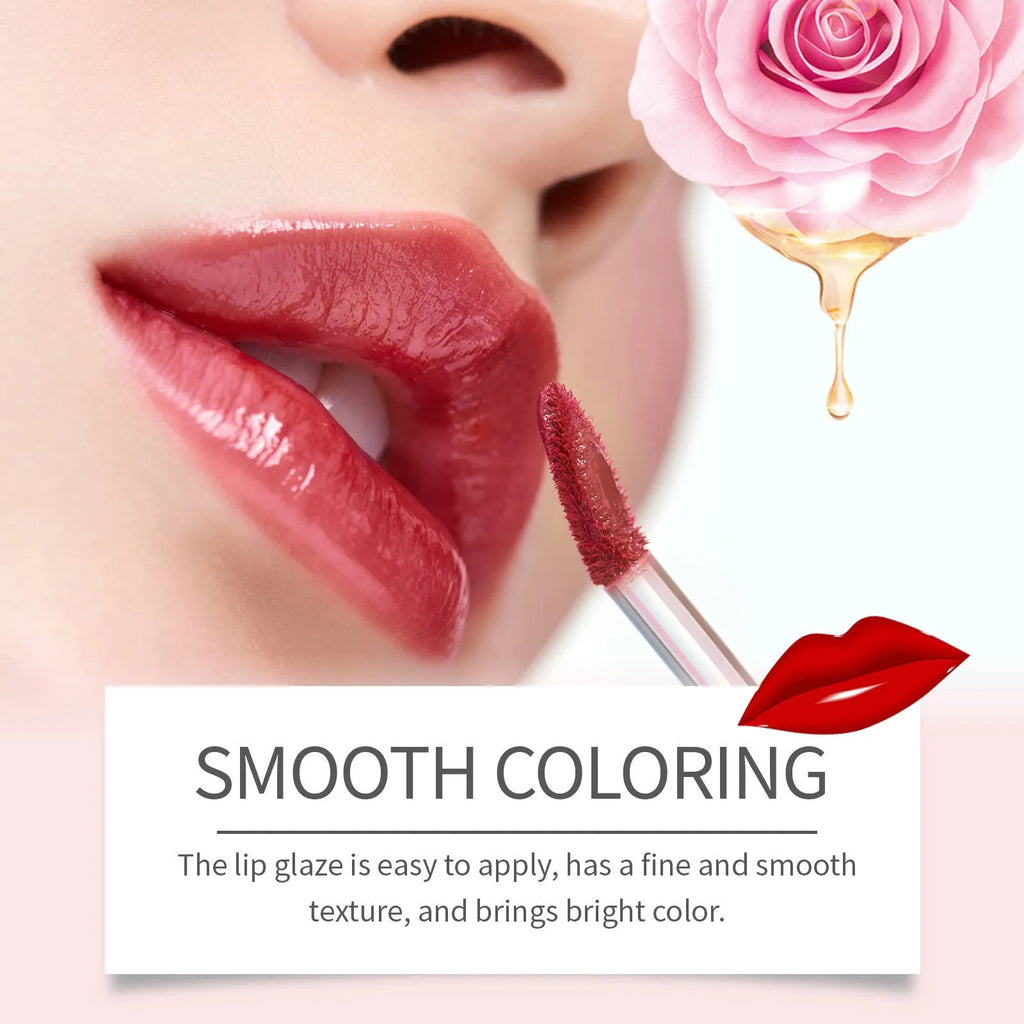 Double-headed lip makeup pen with lip liner pencil on one end and liquid lip lacquer pen on the other.