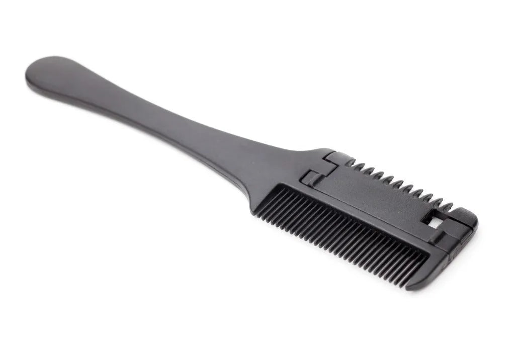 Pet razor comb and trimmer tool with spare blades for dog and cat grooming