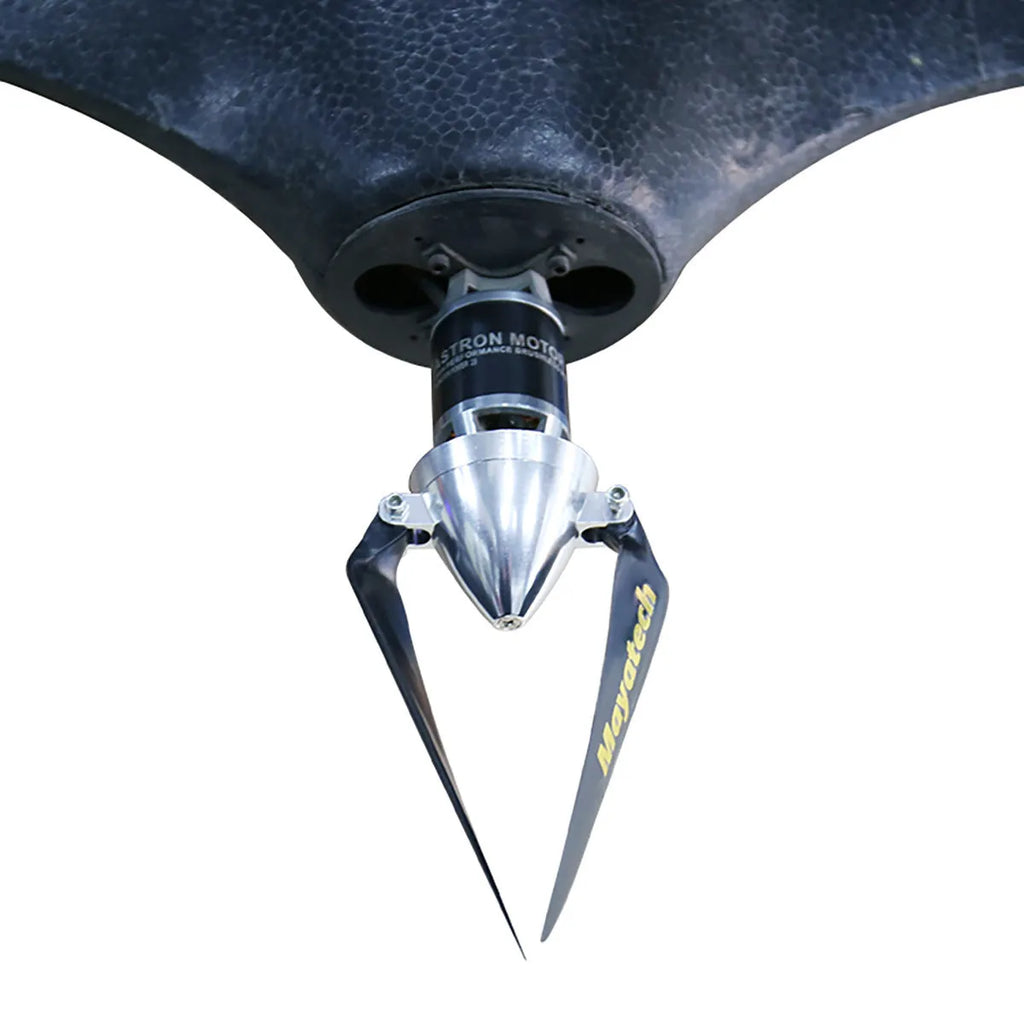 Black nylon folding paddle with quick-disassembly fittings shown in folded position.