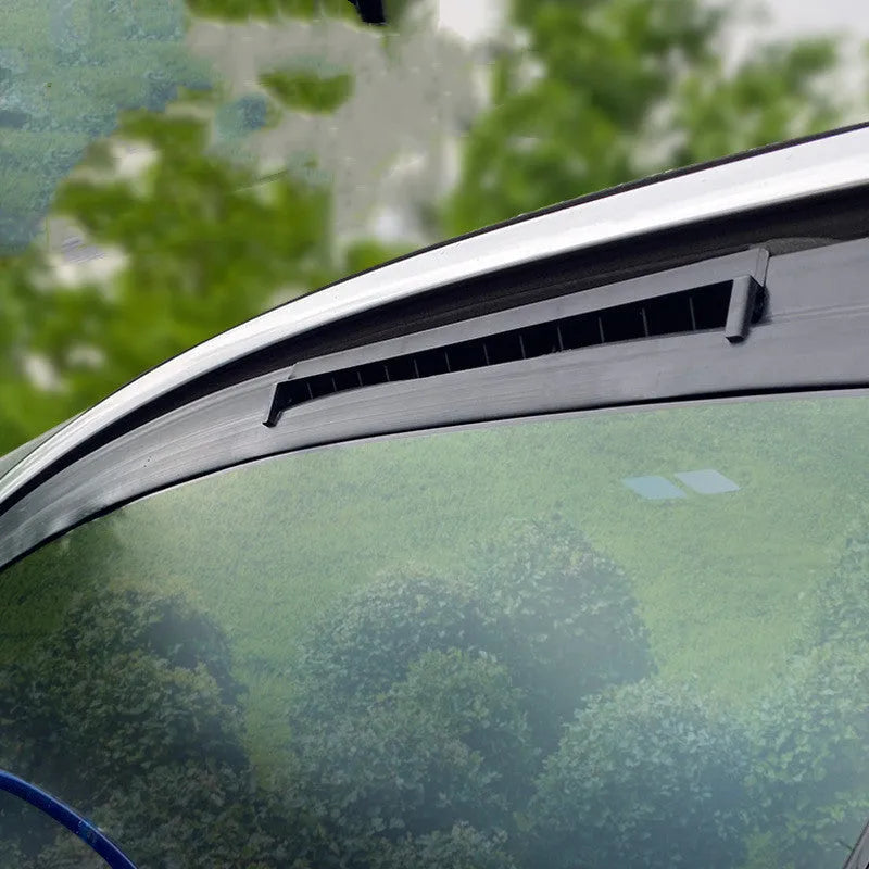Black and white USB car ventilation fan with 1.5m cable for vehicle odour reduction